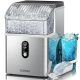 Kismile countertop ice maker filling the ice basket with nugget ice for home, office, and parties in Utah
