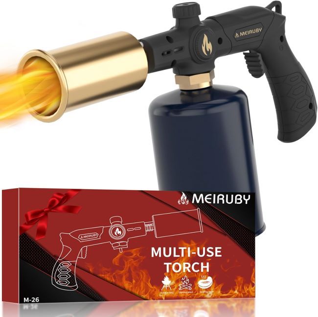MEIRUBY propane cooking torch for steak searing, grilling, and charcoal ignition