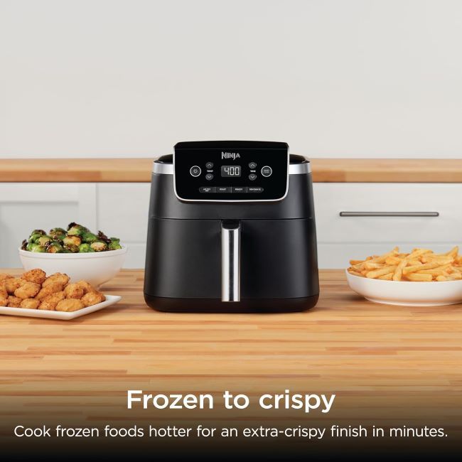 Ninja air fryer with digital controls and nonstick basket for quick, healthier everyday cooking