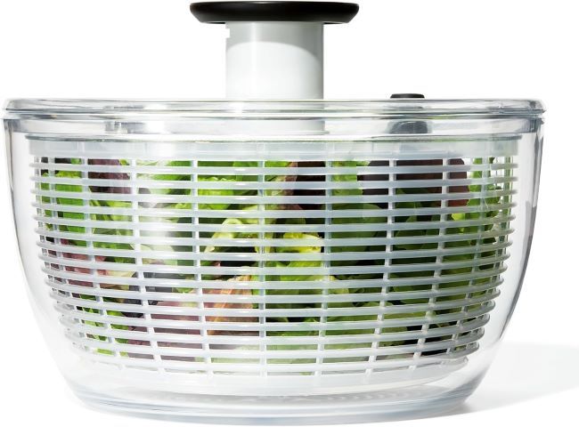 OXO Good Grips Salad Spinner washing and drying fresh lettuce, fruits, and vegetables in a Nevada kitchen