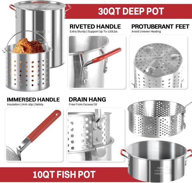Pipopa outdoor fryer set preparing turkey, seafood boils, and family meals outdoors