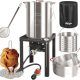 Pipopa turkey fryer set with propane burner for outdoor cooking in Virginia