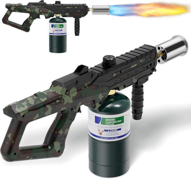 Sondiko propane torch gun with precision flame for steak searing and outdoor cooking