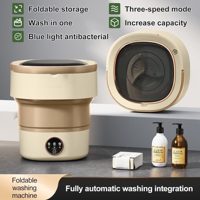 WLZRNZO portable 20L washer with three wash modes, ideal for camping, RVs, dorm rooms, and North Carolina travelers