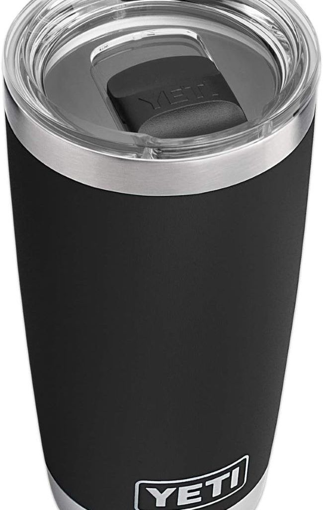 Durable YETI Rambler 20 oz travel tumbler with ergonomic design for commuting, camping, and hiking in Utah