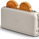 bella 2 Slice Slim Toaster with long slot design toasting thick bread on a Texas kitchen countertop