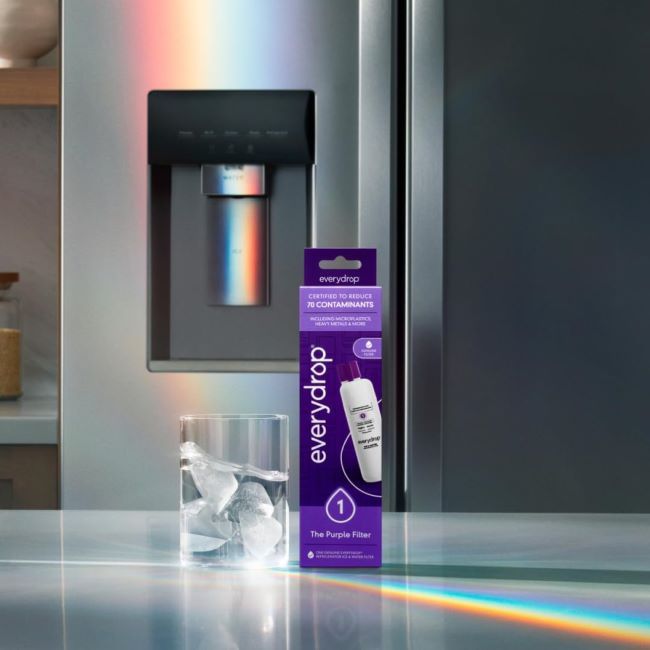 Genuine everydrop EDR1RXD1 water filter providing cleaner drinking water and ice