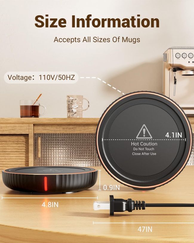 HouseGem large heating plate for keeping drinks warm