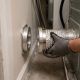 Jeevony magnetic dryer vent coupling connected behind a dryer