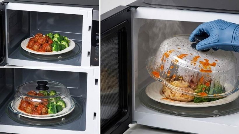 Can a Leraze Glass Microwave Cover Stop Splatters?