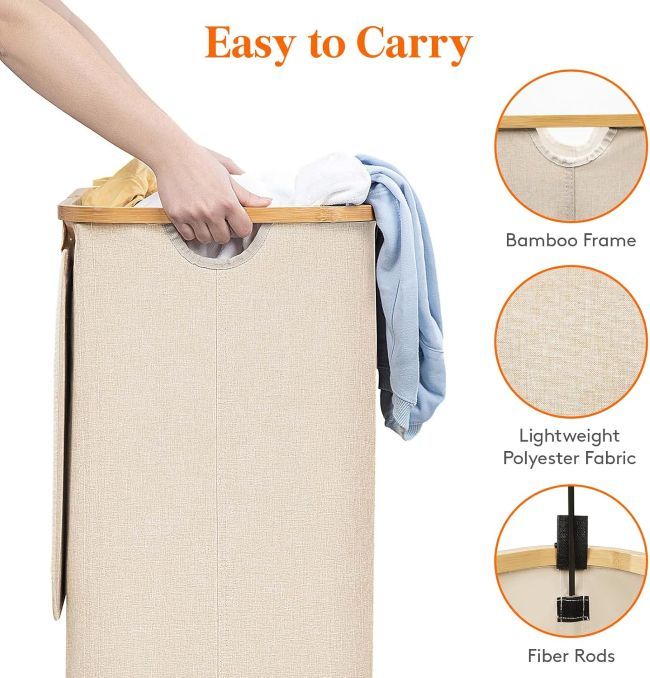 Lifewit 100L laundry hamper designed for organizing clothes in Texas homes