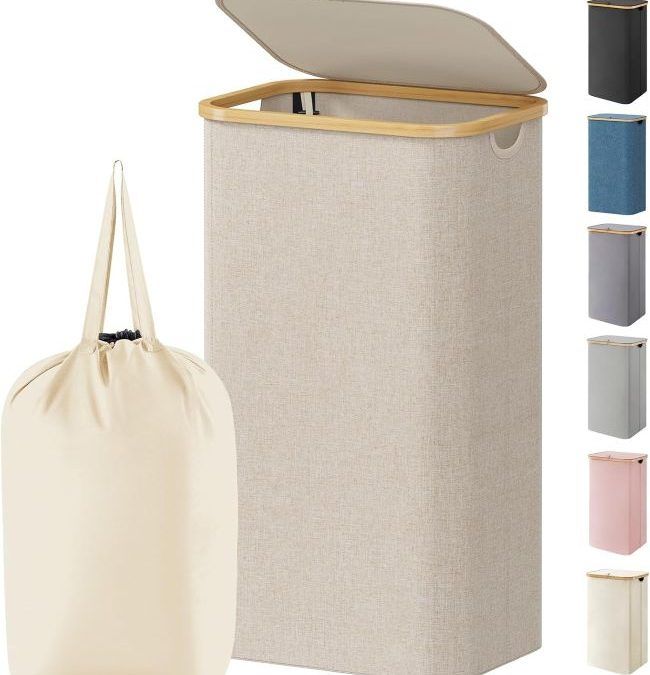 Lifewit 100L large laundry basket with lid in Texas