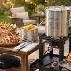 Pipopa Turkey Fryer Set preparing a whole turkey outdoors