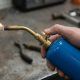 Propane torch burner with weak unstable flame