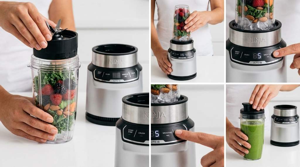 Step by step assembly of Ninja Nutri Blender Pro Auto iQ