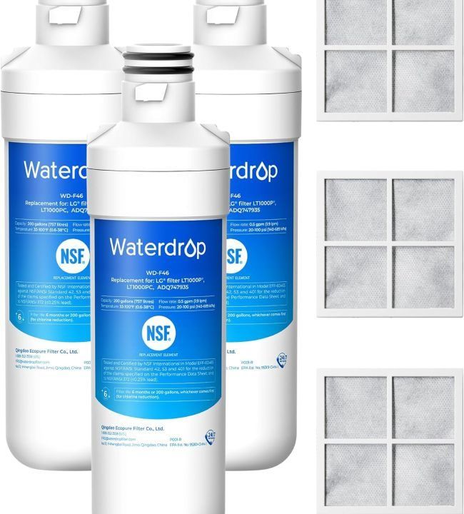 Waterdrop ADQ747935 refrigerator water filter 3-pack in Florida