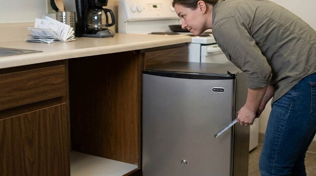 Whynter compact freezer with organized frozen food storage