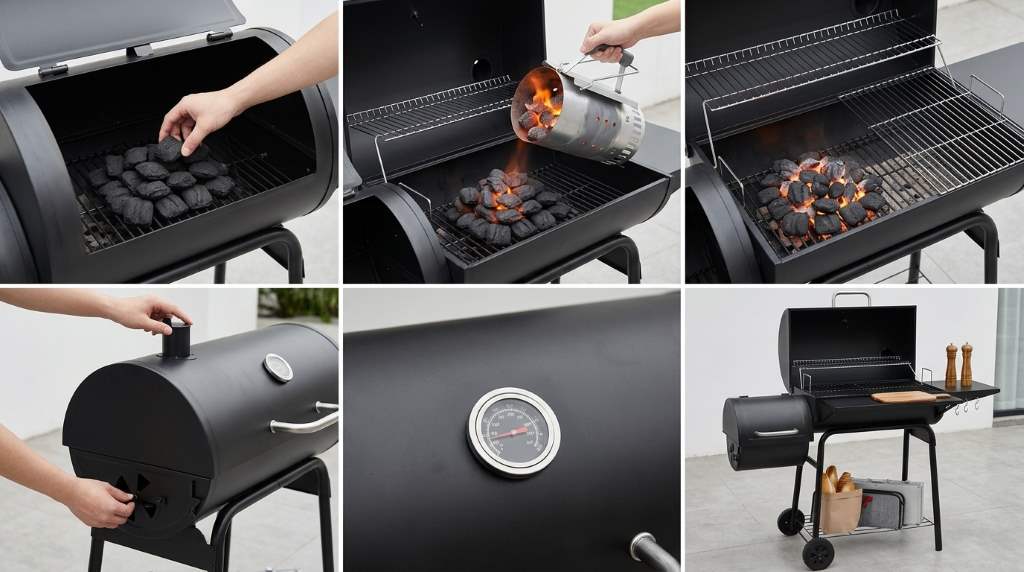 Charcoal heat zones inside Royal Gourmet CC1830S Grill