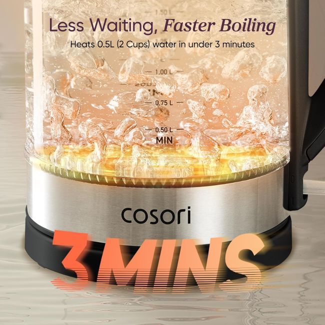 Cosori hot water kettle for tea and everyday beverages