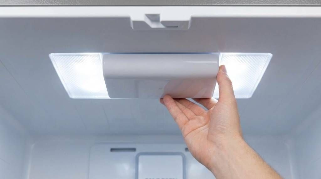 Dispensing clear water from refrigerator door into glass measuring pitcher