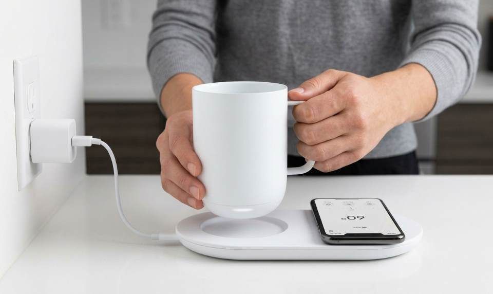How to set Ember smart mug temperature using the app