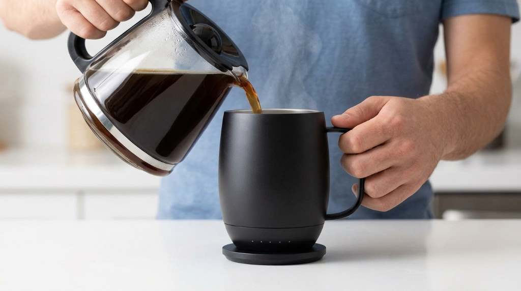 Nextmug temperature settings for coffee and tea