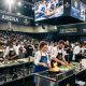Competitors cooking in the Kitchen Arena at the World Food Championships 2026 in Indianapolis, Indiana